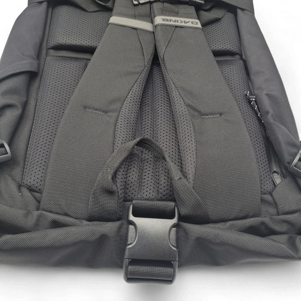 DaKine 25L‎ Roll-Top Backpack – Black Ballistic Nylon – 19x13x6 Laptop Bag